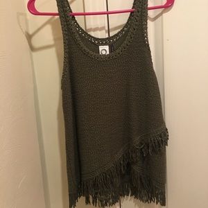 Green Akemi & Kin Crochet Tank from Anthropolgie